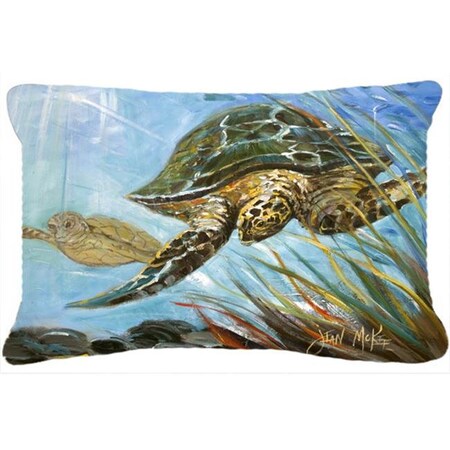 Carolines Treasures Carolines Treasures JMK1118PW1216 Loggerhead Sea Turtle Canvas Fabric Decorative Pillow JMK1118PW1216